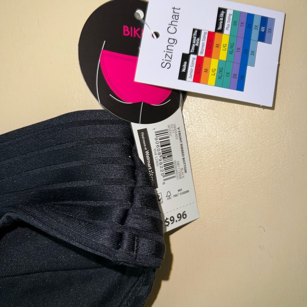 NWT Bikini Bottoms Black size large